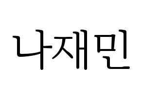 KPOP NCT(엔씨티、エヌシーティー) 재민 (ジェミン) 応援ボード・うちわ　韓国語/ハングル文字型紙 通常