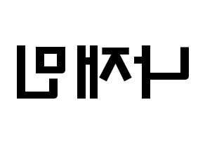 KPOP NCT(엔씨티、エヌシーティー) 재민 (ナ・ジェミン, ジェミン) 応援ボード、うちわ無料型紙、応援グッズ 左右反転