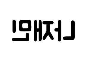 KPOP NCT(엔씨티、エヌシーティー) 재민 (ナ・ジェミン, ジェミン) 応援ボード、うちわ無料型紙、応援グッズ 左右反転