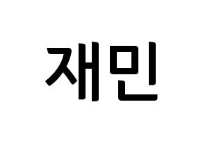 KPOP NCT(엔씨티、エヌシーティー) 재민 (ジェミン) k-pop アイドル名前 ファンサボード 型紙 通常