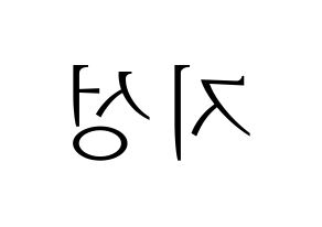 KPOP NCT(엔씨티、エヌシーティー) 지성 (チソン) 応援ボード・うちわ　韓国語/ハングル文字型紙 左右反転