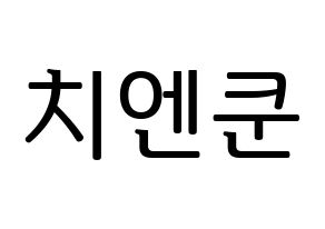 KPOP NCT(엔씨티、エヌシーティー) 쿤 (クン) プリント用応援ボード型紙、うちわ型紙　韓国語/ハングル文字型紙 通常