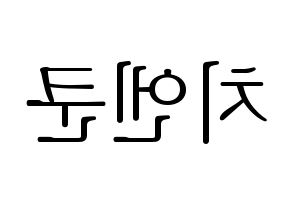 KPOP NCT(엔씨티、エヌシーティー) 쿤 (クン) 応援ボード・うちわ　韓国語/ハングル文字型紙 左右反転