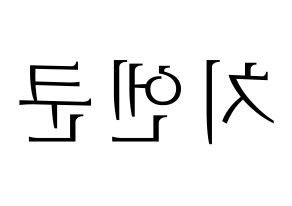 KPOP NCT(엔씨티、エヌシーティー) 쿤 (クン) 応援ボード・うちわ　韓国語/ハングル文字型紙 左右反転