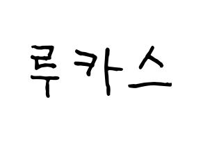 KPOP NCT(엔씨티、エヌシーティー) 루카스 (ルーカス) k-pop アイドル名前 ファンサボード 型紙 通常