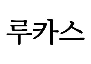 KPOP NCT(엔씨티、エヌシーティー) 루카스 (ルーカス) プリント用応援ボード型紙、うちわ型紙　韓国語/ハングル文字型紙 通常