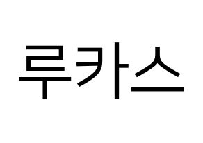 KPOP NCT(엔씨티、エヌシーティー) 루카스 (ルーカス) プリント用応援ボード型紙、うちわ型紙　韓国語/ハングル文字型紙 通常