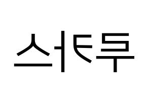 KPOP NCT(엔씨티、エヌシーティー) 루카스 (ルーカス) プリント用応援ボード型紙、うちわ型紙　韓国語/ハングル文字型紙 左右反転