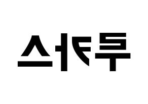 KPOP NCT(엔씨티、エヌシーティー) 루카스 (ルーカス) k-pop アイドル名前 ファンサボード 型紙 左右反転