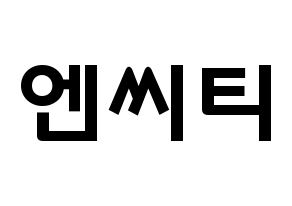 KPOP歌手 NCT(엔씨티、エヌシーティー) 応援ボード型紙、うちわ型紙　韓国語/ハングル文字 通常