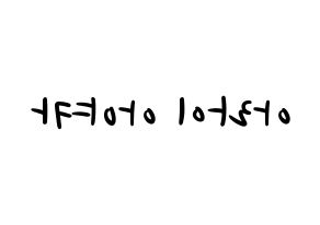 KPOP NiziU(니지유、ニジュー) 아야카 (彩花) 応援ボード ハングル 型紙  左右反転