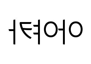 KPOP NiziU(니지유、ニジュー) 아야카 (彩花) コンサート用　応援ボード・うちわ　韓国語/ハングル文字型紙 左右反転