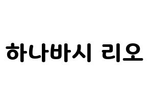 KPOP NiziU(니지유、ニジュー) 리오 (梨緒) 応援ボード・うちわ　韓国語/ハングル文字型紙 通常