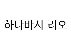 KPOP NiziU(니지유、ニジュー) 리오 (梨緒) プリント用応援ボード型紙、うちわ型紙　韓国語/ハングル文字型紙 通常