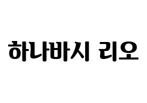 KPOP NiziU(니지유、ニジュー) 리오 (梨緒) コンサート用　応援ボード・うちわ　韓国語/ハングル文字型紙 通常