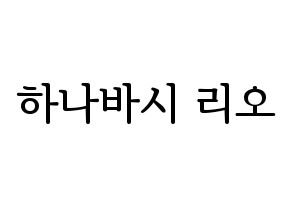 KPOP NiziU(니지유、ニジュー) 리오 (梨緒) プリント用応援ボード型紙、うちわ型紙　韓国語/ハングル文字型紙 通常