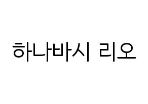 KPOP NiziU(니지유、ニジュー) 리오 (梨緒) コンサート用　応援ボード・うちわ　韓国語/ハングル文字型紙 通常