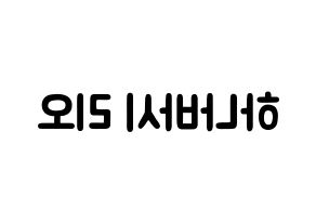 KPOP NiziU(니지유、ニジュー) 리오 (花橋梨緒, 梨緒) 応援ボード、うちわ無料型紙、応援グッズ 左右反転