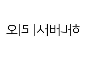 KPOP NiziU(니지유、ニジュー) 리오 (梨緒) プリント用応援ボード型紙、うちわ型紙　韓国語/ハングル文字型紙 左右反転