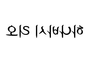 KPOP NiziU(니지유、ニジュー) 리오 (梨緒) k-pop 応援ボード メッセージ 型紙 左右反転