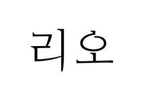 KPOP NiziU(니지유、ニジュー) 리오 (梨緒) 応援ボード・うちわ　韓国語/ハングル文字型紙 通常