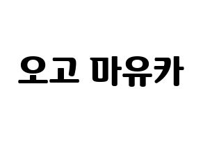 KPOP NiziU(니지유、ニジュー) 마유카 (麻由佳) コンサート用　応援ボード・うちわ　韓国語/ハングル文字型紙 通常