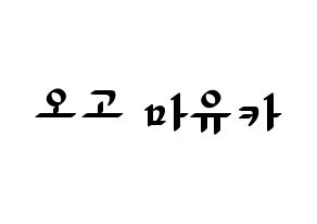 KPOP NiziU(니지유、ニジュー) 마유카 (麻由佳) 応援ボード ハングル 型紙  通常