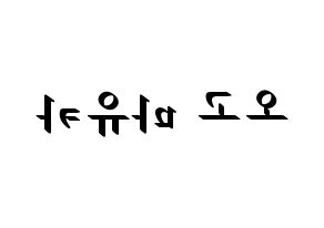 KPOP NiziU(니지유、ニジュー) 마유카 (麻由佳) 応援ボード ハングル 型紙  左右反転