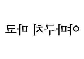 KPOP NiziU(니지유、ニジュー) 마코 (真子) プリント用応援ボード型紙、うちわ型紙　韓国語/ハングル文字型紙 左右反転