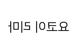 KPOP NiziU(니지유、ニジュー) 리마 (里茉) プリント用応援ボード型紙、うちわ型紙　韓国語/ハングル文字型紙 左右反転