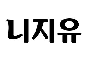 Kpop歌手 Niziu 니지유 ニジュー 応援ボード型紙 うちわ型紙 韓国語 ハングル文字