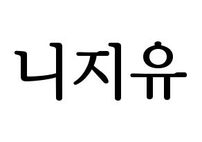 KPOP NiziU(니지유、ニジュー) ハングルボード型紙、うちわ型紙　作る方法、作り方 通常