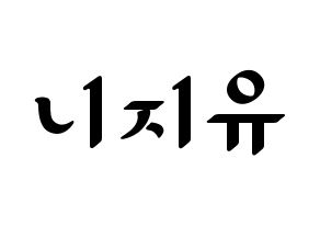 KPOP NiziU(니지유、ニジュー) 応援ボード ハングル 型紙  通常