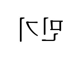 KPOP NU'EST(뉴이스트、ニューイースト) 렌 (レン) 応援ボード・うちわ　韓国語/ハングル文字型紙 左右反転