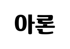 KPOP NU'EST(뉴이스트、ニューイースト) 아론 (アロン) コンサート用　応援ボード・うちわ　韓国語/ハングル文字型紙 通常