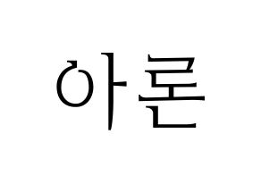 KPOP NU'EST(뉴이스트、ニューイースト) 아론 (アロン) 応援ボード・うちわ　韓国語/ハングル文字型紙 通常