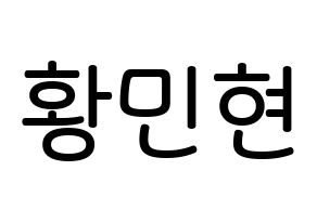 KPOP NU'EST(뉴이스트、ニューイースト) 민현 (ファン・ミンヒョン, ミンヒョン) 無料サイン会用、イベント会用応援ボード型紙 通常