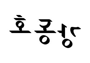 KPOP NU'EST(뉴이스트、ニューイースト) 백호 (ベクホ) 応援ボード ハングル 型紙  左右反転