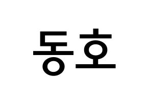 KPOP NU'EST(뉴이스트、ニューイースト) 백호 (カン・ドンホ, ベクホ) 無料サイン会用、イベント会用応援ボード型紙 通常