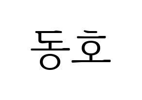 KPOP NU'EST(뉴이스트、ニューイースト) 백호 (ベクホ) 応援ボード・うちわ　韓国語/ハングル文字型紙 通常