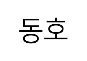 KPOP NU'EST(뉴이스트、ニューイースト) 백호 (ベクホ) プリント用応援ボード型紙、うちわ型紙　韓国語/ハングル文字型紙 通常