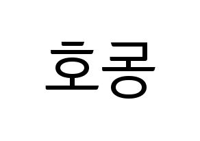 KPOP NU'EST(뉴이스트、ニューイースト) 백호 (ベクホ) コンサート用　応援ボード・うちわ　韓国語/ハングル文字型紙 左右反転