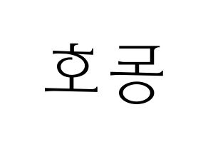 KPOP NU'EST(뉴이스트、ニューイースト) 백호 (ベクホ) 応援ボード・うちわ　韓国語/ハングル文字型紙 左右反転