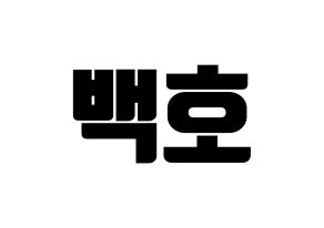 KPOP NU'EST(뉴이스트、ニューイースト) 백호 (ベクホ) コンサート用　応援ボード・うちわ　韓国語/ハングル文字型紙 通常