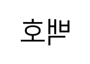 KPOP NU'EST(뉴이스트、ニューイースト) 백호 (ベクホ) プリント用応援ボード型紙、うちわ型紙　韓国語/ハングル文字型紙 左右反転
