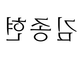 KPOP NU'EST(뉴이스트、ニューイースト) 제이알 (JR) 応援ボード・うちわ　韓国語/ハングル文字型紙 左右反転