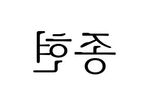 KPOP NU'EST(뉴이스트、ニューイースト) 제이알 (JR) 応援ボード・うちわ　韓国語/ハングル文字型紙 左右反転