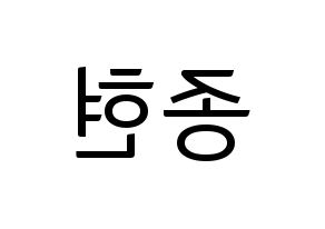 KPOP NU'EST(뉴이스트、ニューイースト) 제이알 (JR) コンサート用　応援ボード・うちわ　韓国語/ハングル文字型紙 左右反転