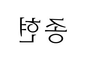 KPOP NU'EST(뉴이스트、ニューイースト) 제이알 (JR) 応援ボード・うちわ　韓国語/ハングル文字型紙 左右反転