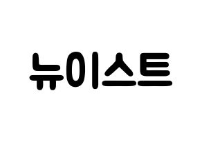 KPOP歌手 NU'EST(뉴이스트、ニューイースト) 応援ボード型紙、うちわ型紙　韓国語/ハングル文字 通常